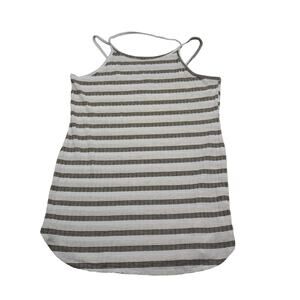 Bottlette Shirt Womens 3XL White Striped Spaghetti Round Neck Tank Top Tee